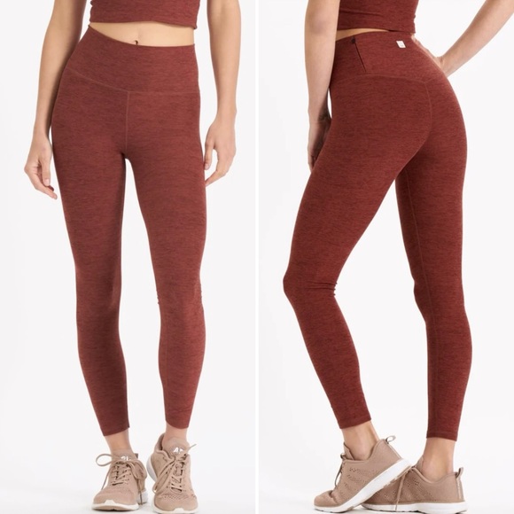 Vuori Pants - VUORI Clean Elevation Performance Workout  Legging in Brick Heather Size Large